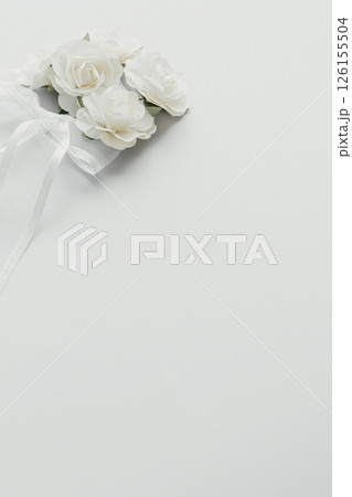 喪中はがき 白い花 喪中はがき 白い花 126155504