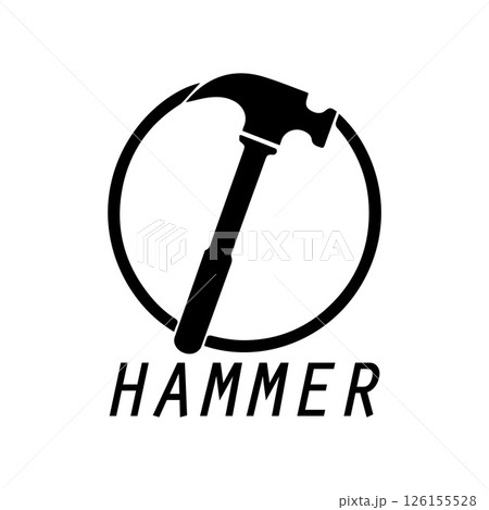 hammer logo design icon graphic image 126155528