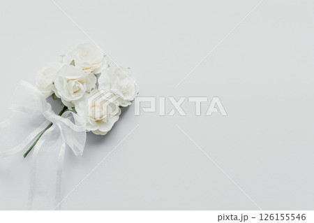 喪中はがき 白い花 喪中はがき 白い花 126155546