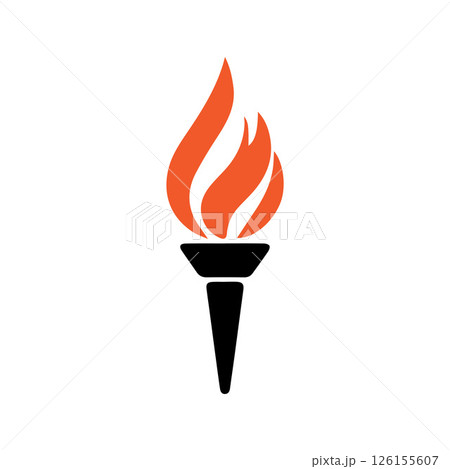 Torch Logo Design Graphic Illustration Torch Logo Design Graphic Illustration 126155607