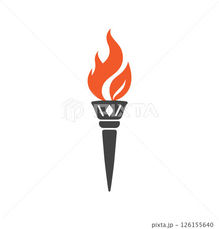 Torch Logo Design Graphic Illustration Torch Logo Design Graphic Illustration 126155640