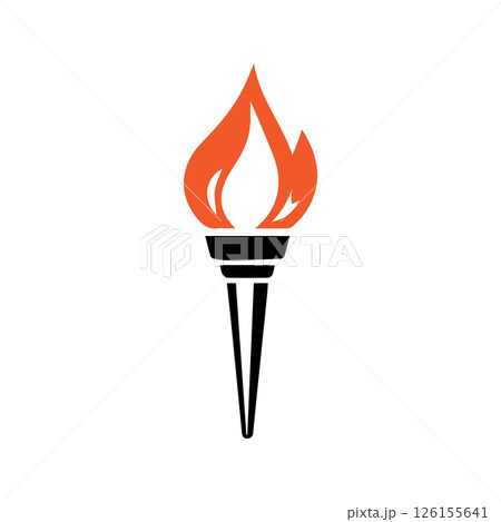 Torch Logo Design Graphic Illustration Torch Logo Design Graphic Illustration 126155641