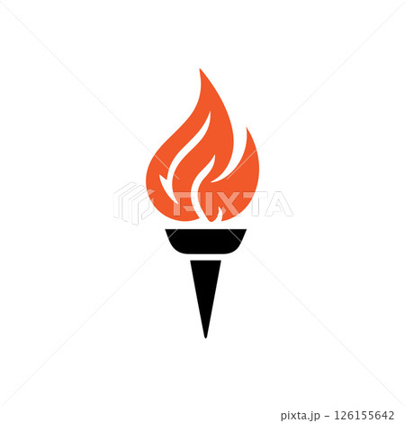 Torch Logo Design Graphic Illustration Torch Logo Design Graphic Illustration 126155642