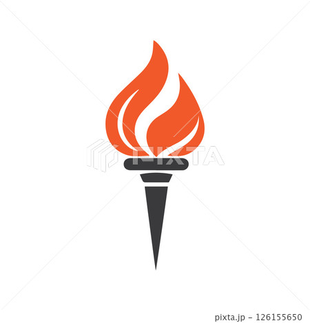 Torch Logo Design Graphic Illustration Torch Logo Design Graphic Illustration 126155650