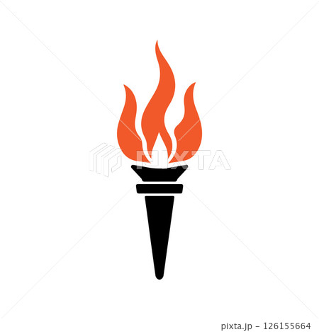 Torch Logo Design Graphic Illustration 126155664