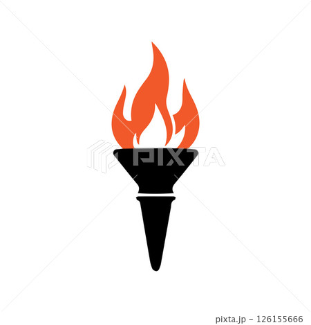 Torch Logo Design Graphic Illustration Torch Logo Design Graphic Illustration 126155666