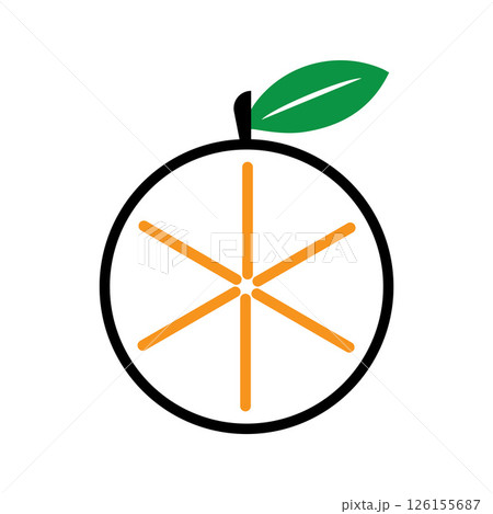 Fresh Orange Fruit Logo Image 126155687