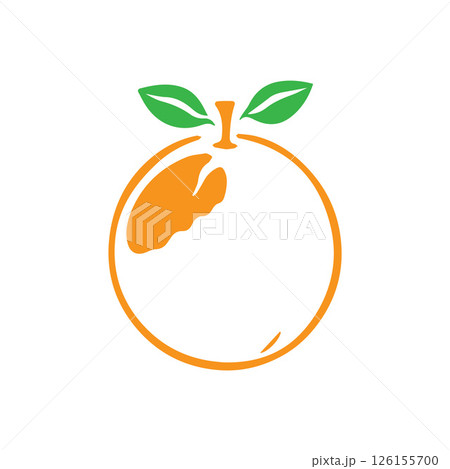 Fresh Orange Fruit Logo Image 126155700