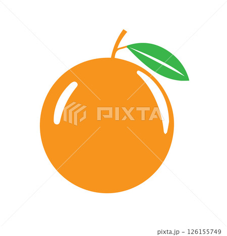 Fresh Orange Fruit Logo Image 126155749