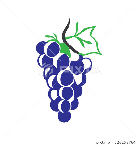 Simple Modern Grape Logo Design Simple Modern Grape Logo Design 126155764