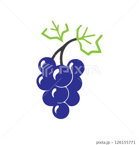 Simple Modern Grape Logo Design 126155771