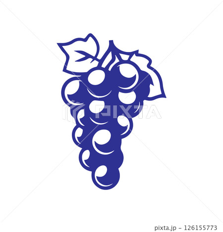 Simple Modern Grape Logo Design Simple Modern Grape Logo Design 126155773