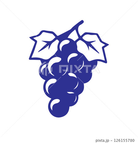 Simple Modern Grape Logo Design Simple Modern Grape Logo Design 126155780