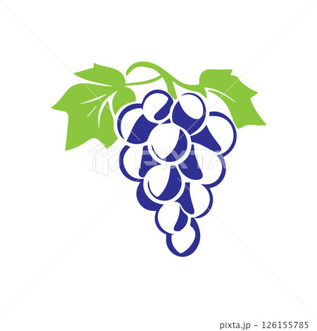 Simple Modern Grape Logo Design Simple Modern Grape Logo Design 126155785