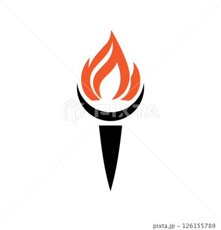 Torch Logo Design Graphic Illustration Torch Logo Design Graphic Illustration 126155789