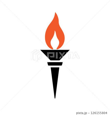 Torch Logo Design Graphic Illustration 126155804