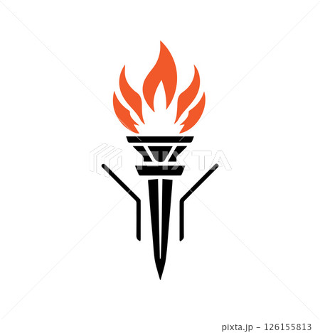 Torch Logo Design Graphic Illustration Torch Logo Design Graphic Illustration 126155813