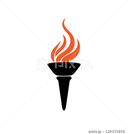 Torch Logo Design Graphic Illustration Torch Logo Design Graphic Illustration 126155859