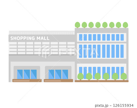 ショッピングモール  建物  イラスト 126155934