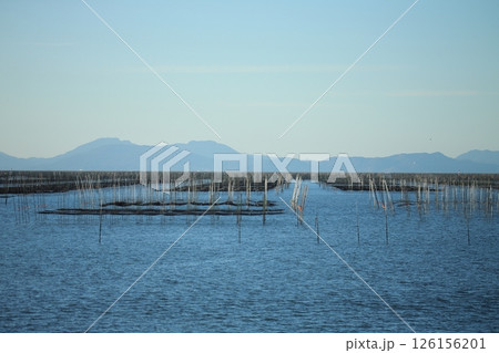 大牟田市 有明海 海苔畑、 大牟田市 有明海 海苔畑、 126156201