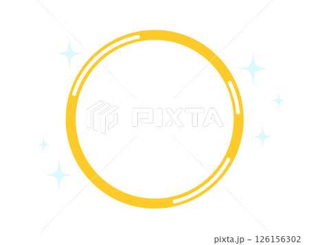 ゴールドのプレーンリング 126156302