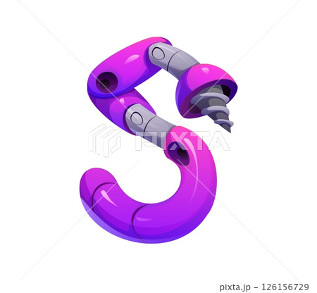Robot hand font, letter S as cartoon cyborg machine gear, vector English alphabet typeface. Robot font of metal cyborg hand or mechanical arm drill for robotic engineering and cyborg alphabet type Robot hand font, letter S as cartoon cyborg machine gear, vector English alphabet typeface. Robot font of metal cyborg hand or mechanical arm drill for robotic engineering and cyborg alphabet type 126156729