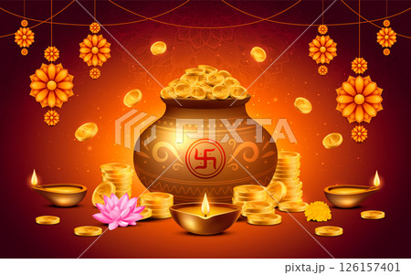 Akshaya Tritiya Gold Pot Composition Akshaya Tritiya Gold Pot Composition 126157401