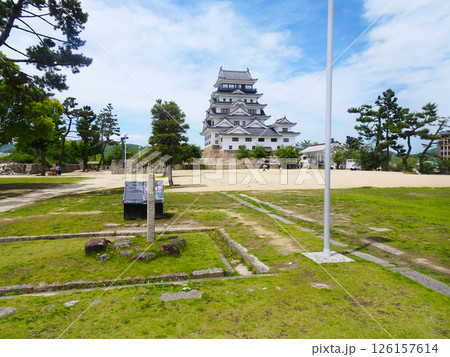 福山城天守閣と本丸御殿跡（広島県福山市） 126157614