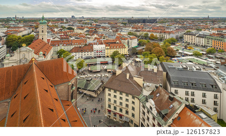 Panoramic View from the Tower of St. Peter's Church, Munich, Germany 126157823