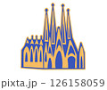 Abstract Vector of Sagrada Familia in Barcelona Gaudi Inspired 126158059