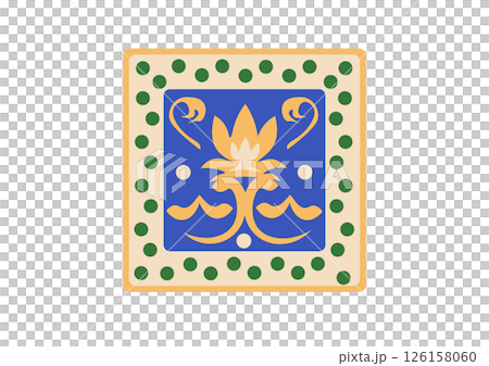 vector illustration of a foursquare decorative ornament 126158060