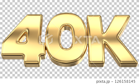 number 40k gold 3d render number 40k gold 3d render 126158145