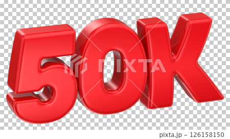 number 50k red 3d render number 50k red 3d render 126158150