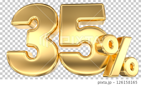 number 30 gold 3d render 126158165
