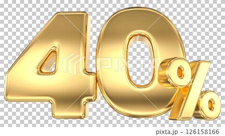 number 40 gold 3d render number 40 gold 3d render 126158166