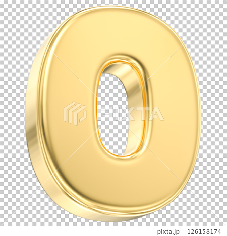 number 0 gold 3d render number 0 gold 3d render 126158174