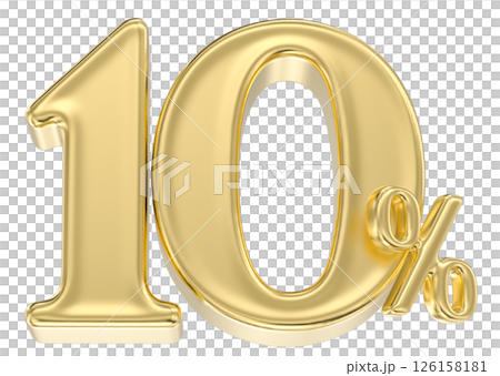 number 10 gold 3d render number 10 gold 3d render 126158181