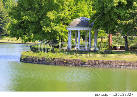 蜻蛉池公園　満開のバラ園 126158327