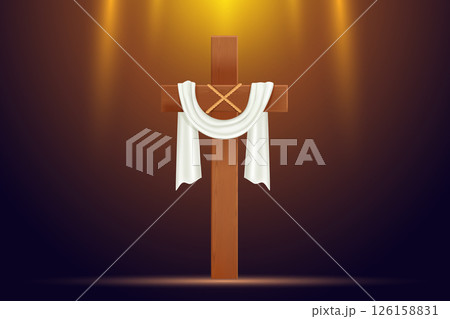 Holy Week Realistic Cross Background 126158831