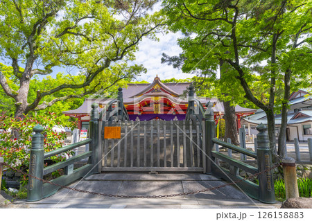 西宮神社　端寶橋越しに見える立派な拝殿 126158883