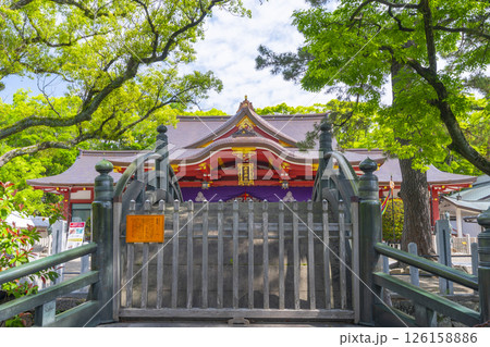 西宮神社　端寶橋越しに見える立派な拝殿 126158886