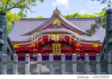 西宮神社　端寶橋越しに見える立派な拝殿 126158919