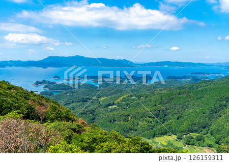 冷水岳公園の展望台からの風景（佐世保市） 126159311