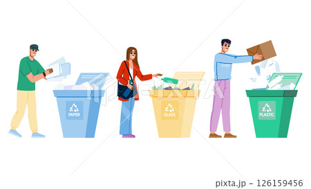composting sorting trash vector 126159456