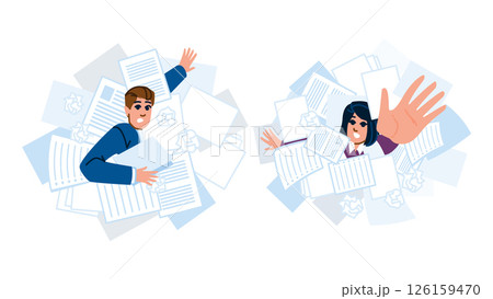overload paper work stress vector overload paper work stress vector 126159470