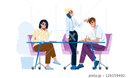 efficiency multitasking business meeting vector 126159492