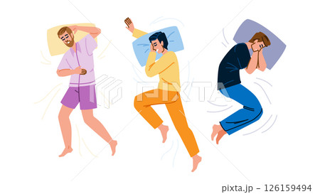 insomnia man sleep vector insomnia man sleep vector 126159494