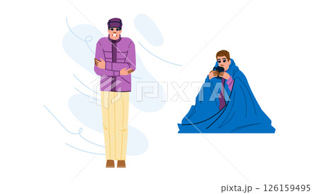 tremor man shiver vector tremor man shiver vector 126159495