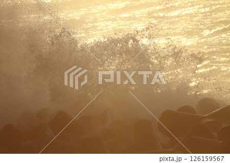 桂浜に打ち寄せる波 桂浜に打ち寄せる波 126159567