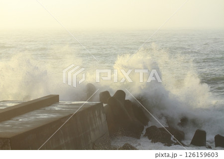 桂浜に打ち寄せる波 桂浜に打ち寄せる波 126159603